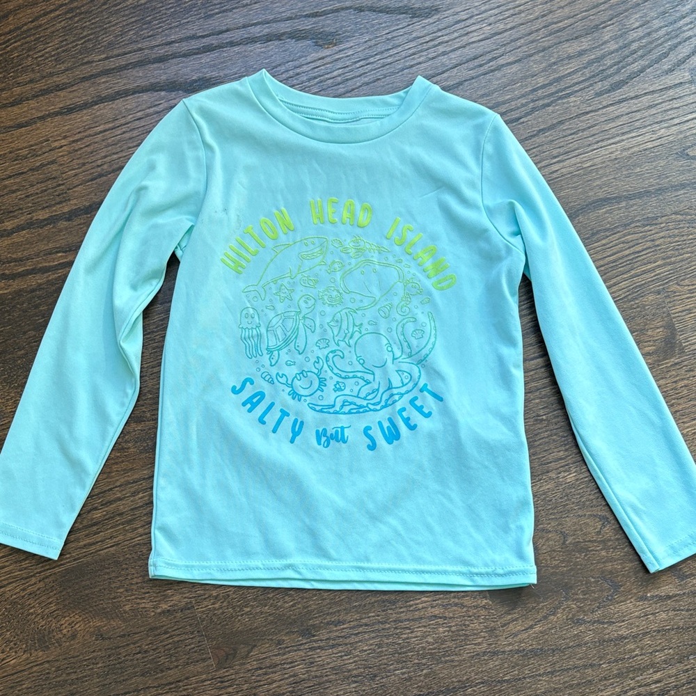Kids Aqua Long Sleeve Tee